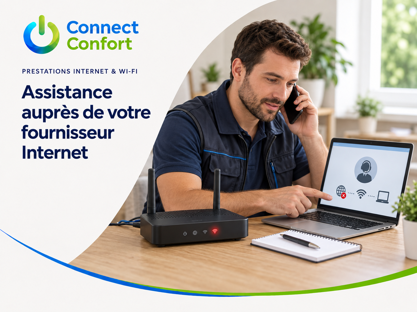 Assistance auprès d’un fournisseur Internet à Clermont-Ferrand par Connect Confort